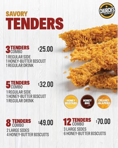 Church’s Texas Chicken Menu