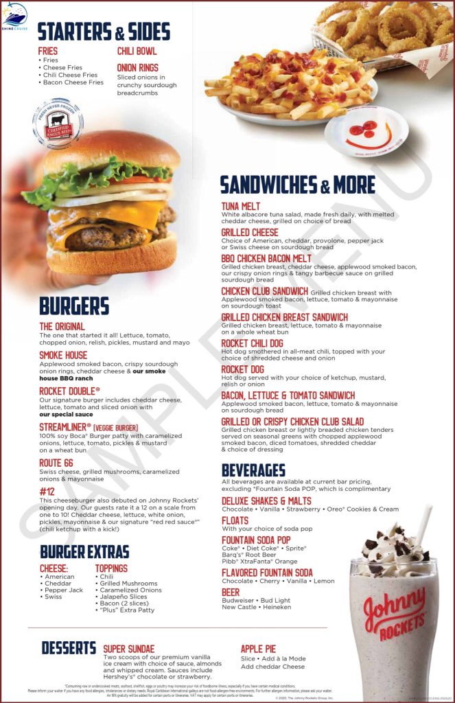 Johnny Rockets Menu