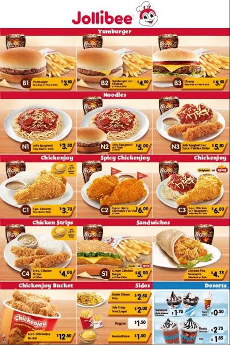 Jollibee Menu