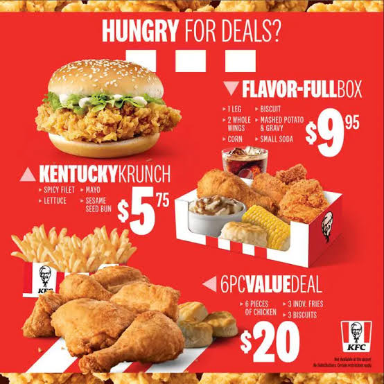 Latest KFC Menu