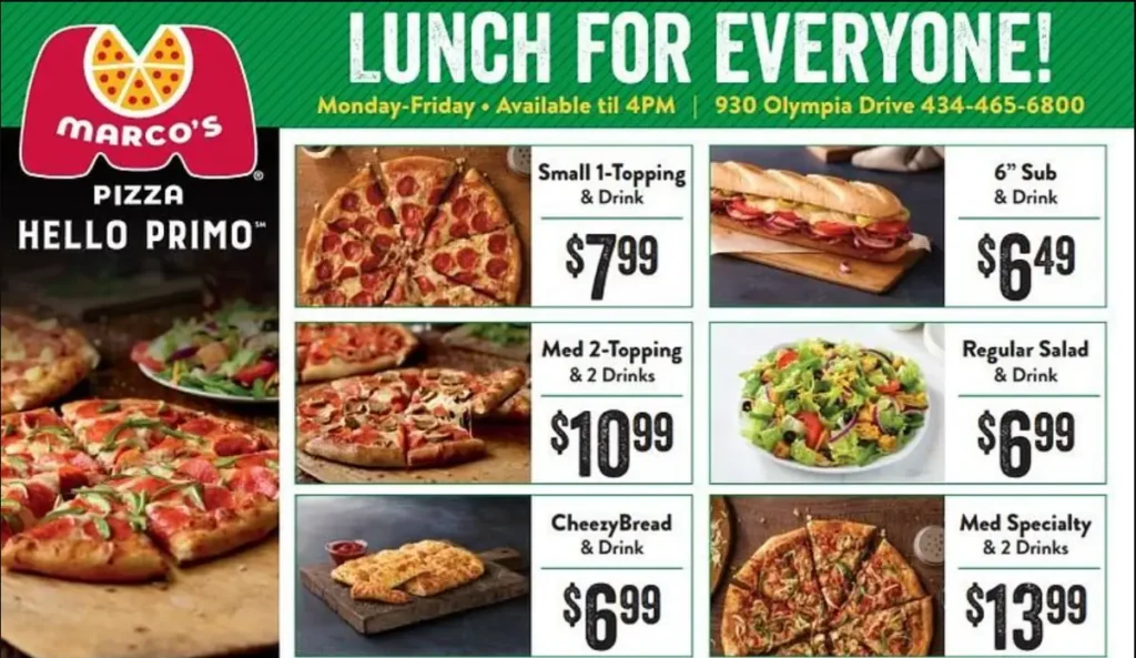 Marco’s Pizza Menu