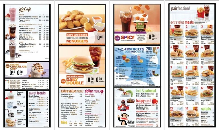 mcdonalds menu