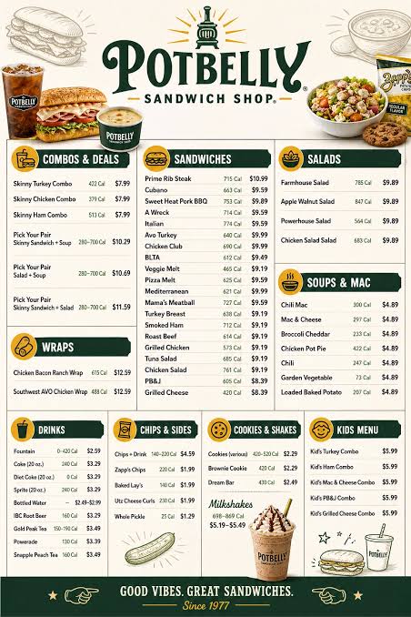 Potbelly Menu usa