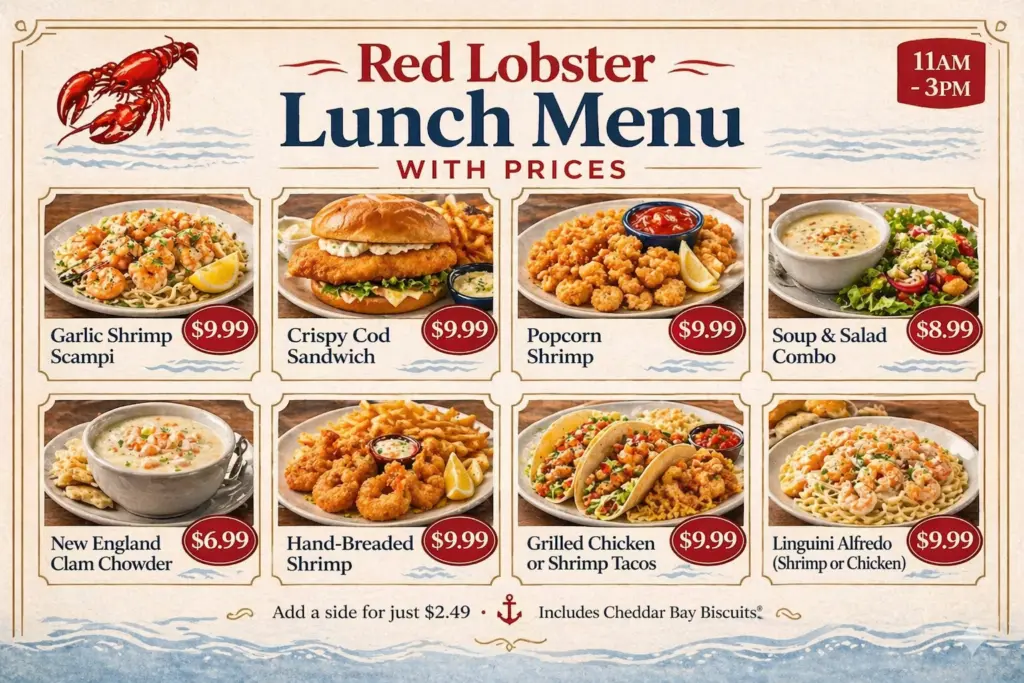 Red Lobster Menu Prices USA 2026