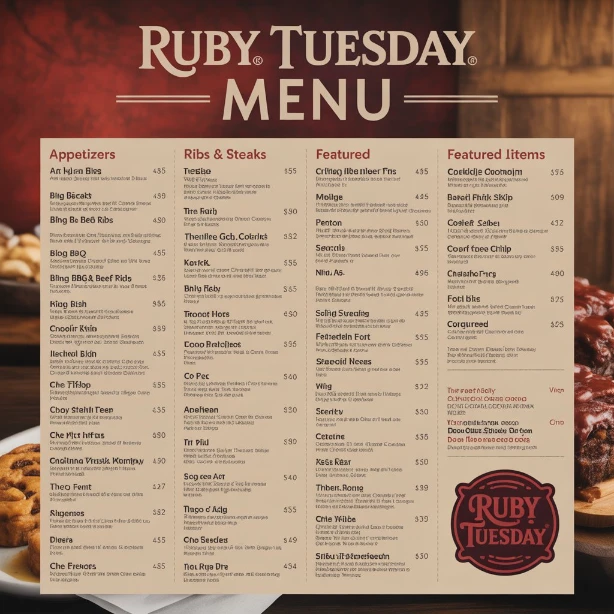 Ruby Tuesday Menu