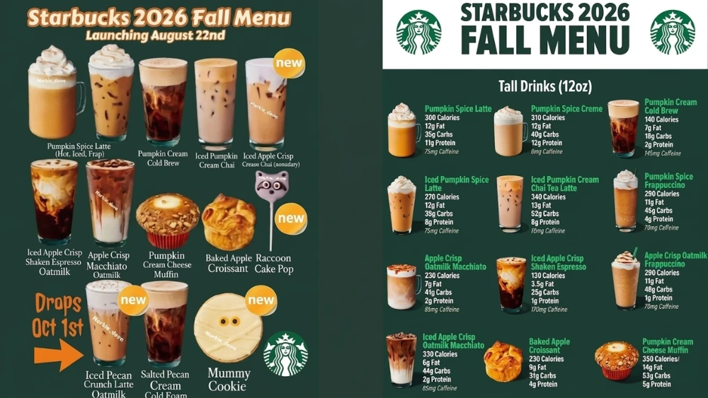 starbucks menu