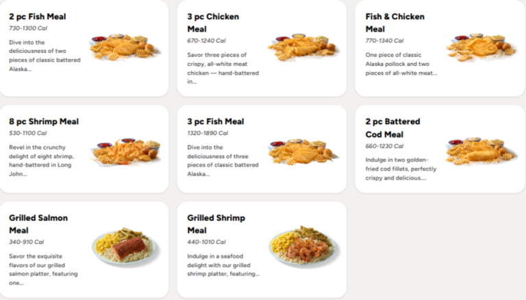 Long John Silver's Menu