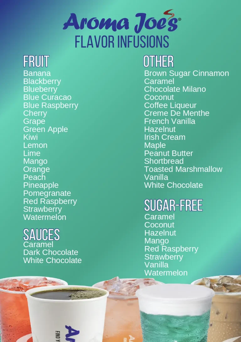 Aroma Joe’s Menu