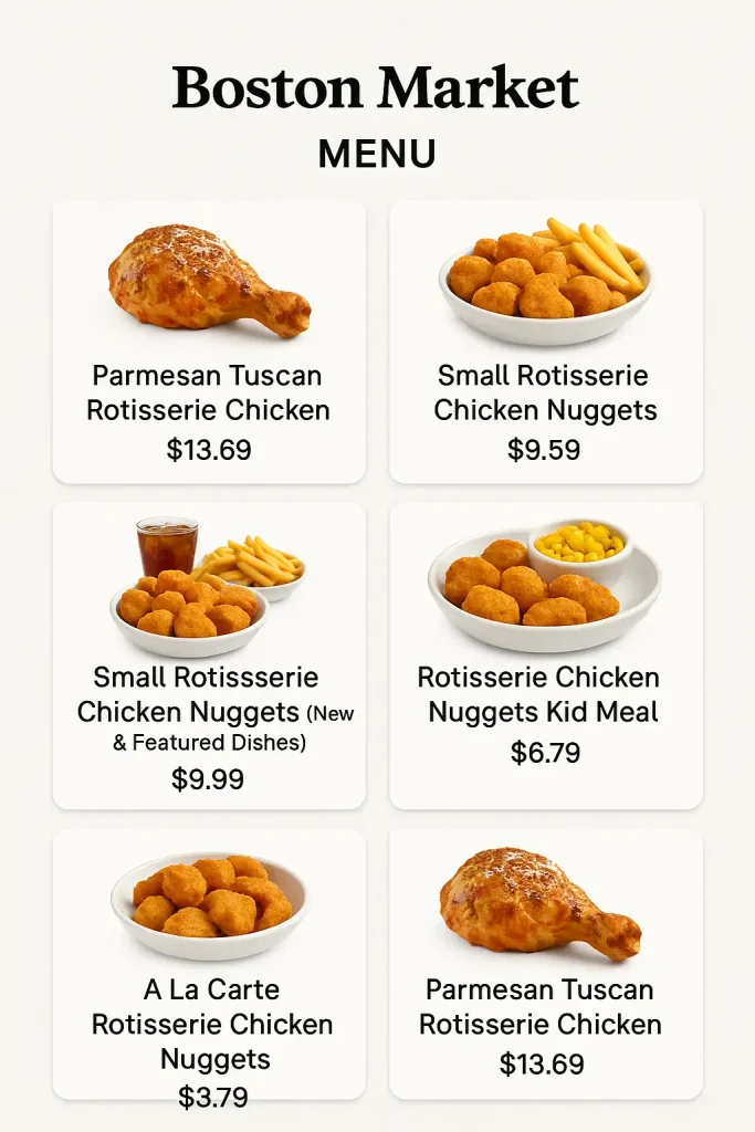 Boston Market Menu