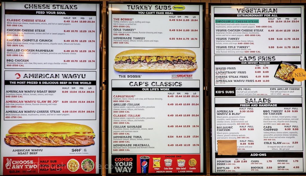 Capriotti’s Menu
