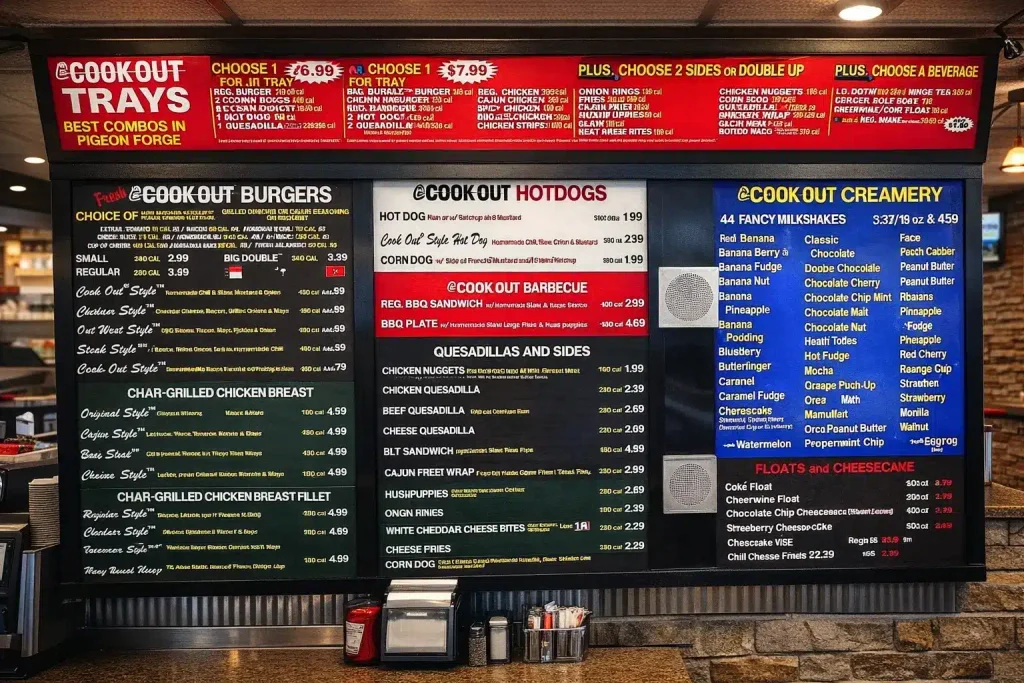 Cook Out Menu