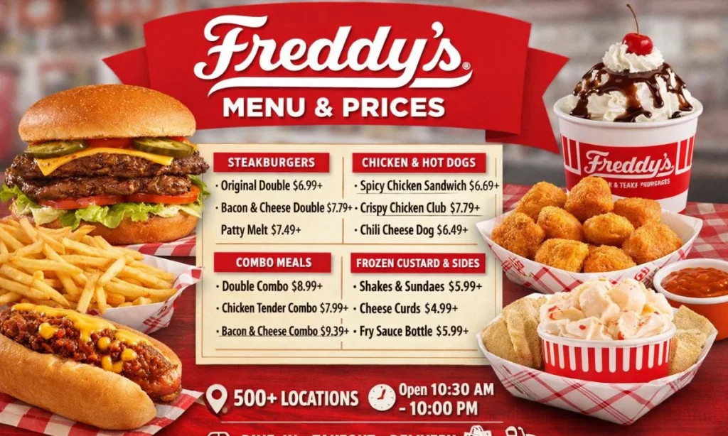 Freddy's Menu USA