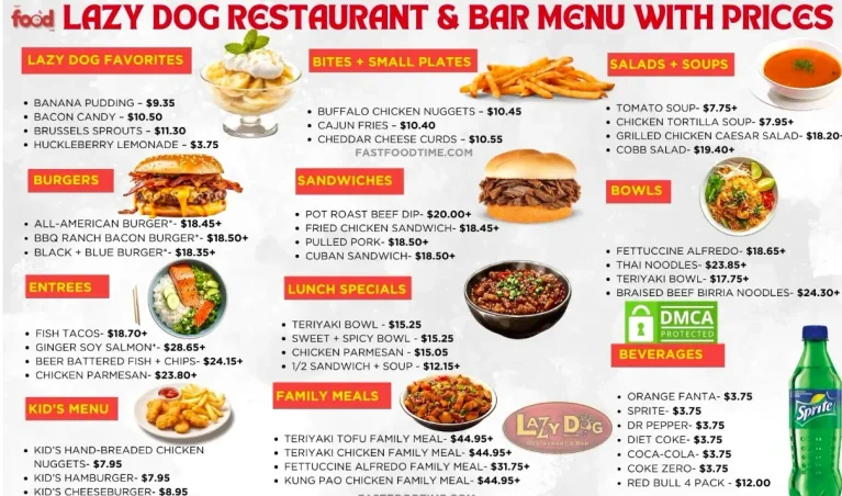 lazy dog menu