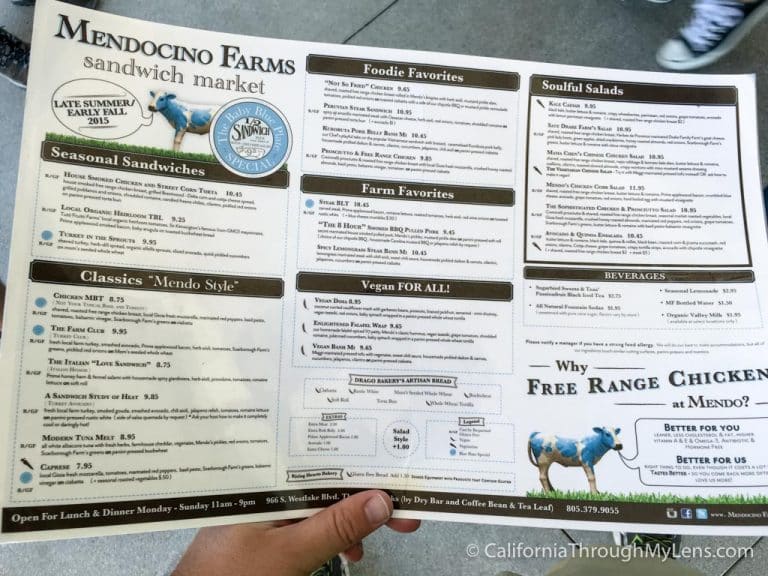 Mendocino Farms Menu