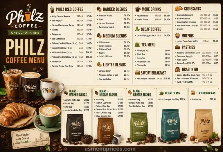 Philz Coffee Menu