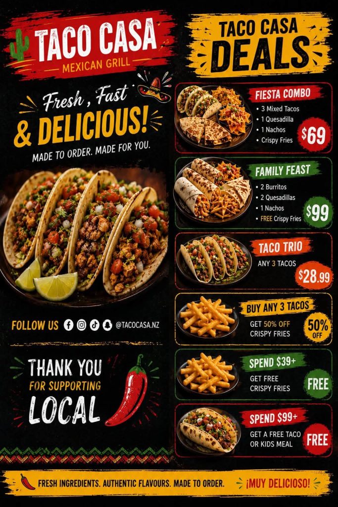 Taco Casa Menu