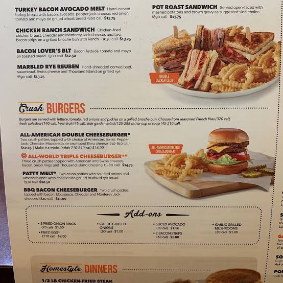 Village Inn Menu