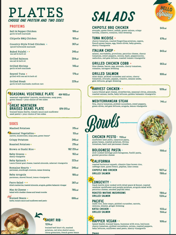 tender greens menu